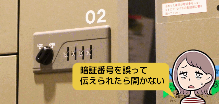 暗証番号を誤って 伝えられたら開かない