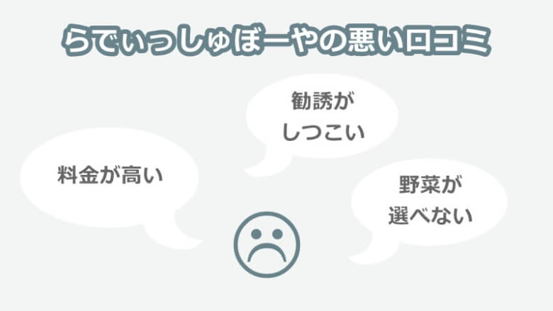 らでぃっしゅぼーやの悪い口コミ・デメリット