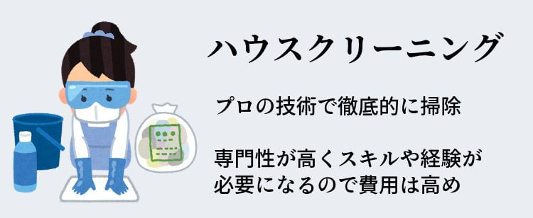 ハウスクリーニングプロの技術で徹底的に掃除