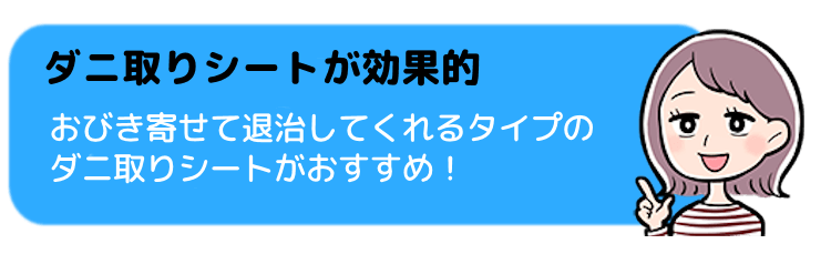 ダニ取りシートが効果的