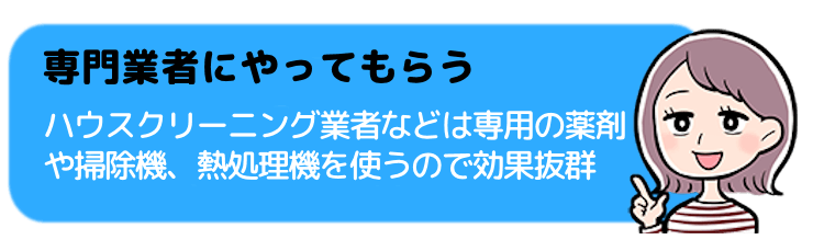 害虫駆除業者やハウスクリーニング業者に依頼する