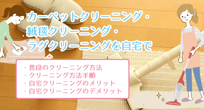 カーペットに掃除機をかける様子