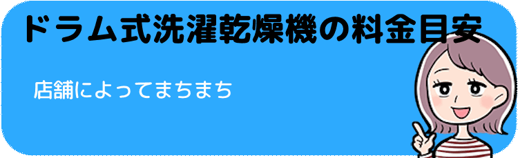 ドラム式洗濯乾燥機の料金目安