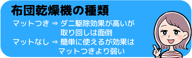 布団乾燥機の種類