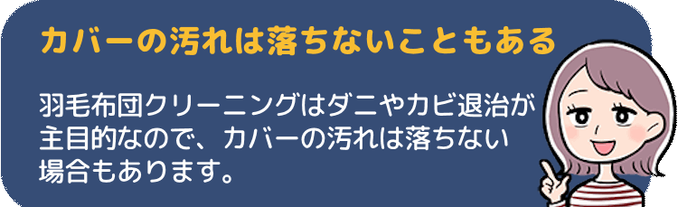 カバーの汚れは落ちないこともある