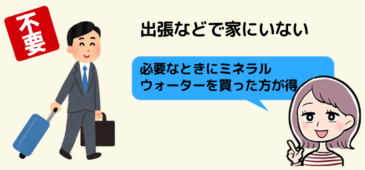 出張が多く、ほとんど家にいない