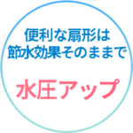 扇形にも切り替えられる