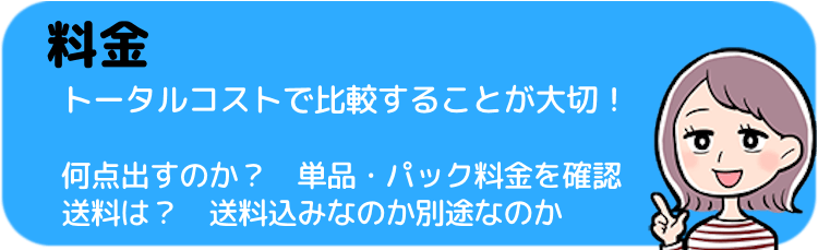 宅配クリーニング比較ポイント1: 料金